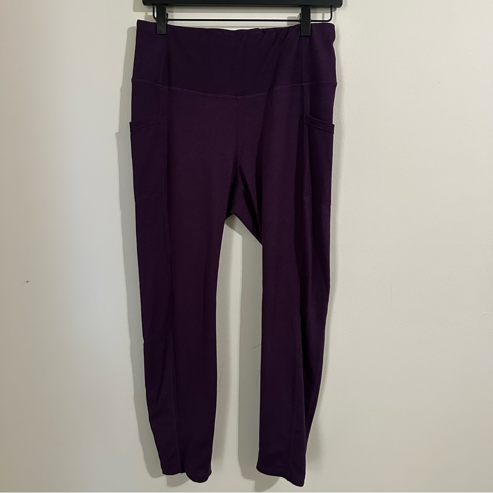 ZYIA Purple High Rise Leggings with Pockets XL